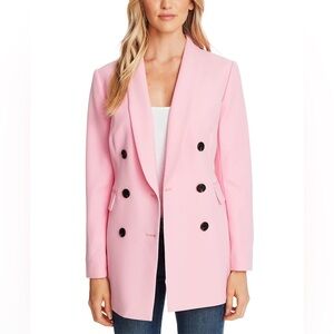 NWOT cece Women's Pink Double-Breasted Blazer sz 0